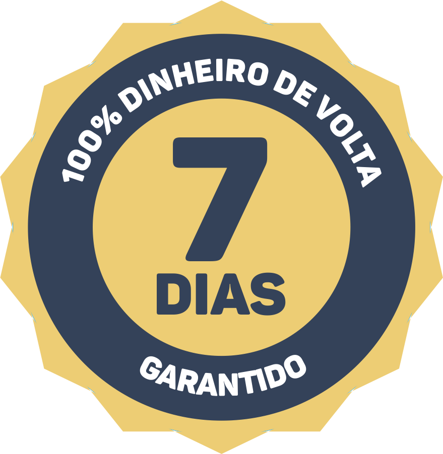 Um selo de garantia de 7 dias e seu dinheiro de volta